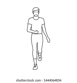 Vector illustration of exercise and sprinter sign. Collection of exercise and marathon stock symbol for web.