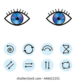 vector illustration for exercises for eyes for better eyesight 