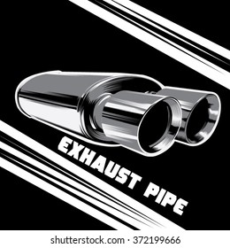 A vector illustration for exhaust pipe