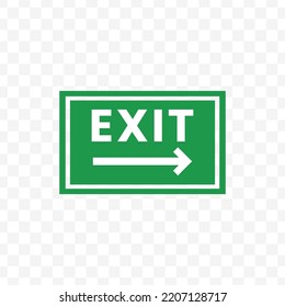 Vector illustration of exit board icon sign and symbol. colored icons for website design .Simple design on transparent background (PNG).