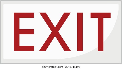 Vector Illustration Exit Signage White Background Stock Vector (royalty 