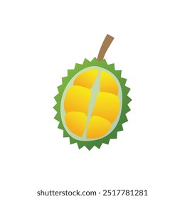 Vector Illustration of Exotic Durian Fruit