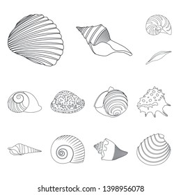 Vector illustration of exotic and seafood  icon. Collection of exotic and aquatic vector icon for stock.