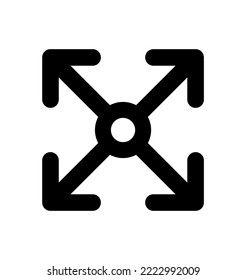 Vector illustration of expand icon on white background.