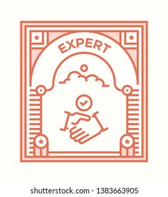 VECTOR ILLUSTRATION OF EXPERT ICON CONCEPT
