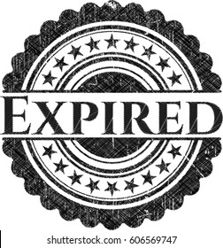 Vector Illustration of Expired chalk emblem
