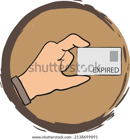 vector illustration of expired id card