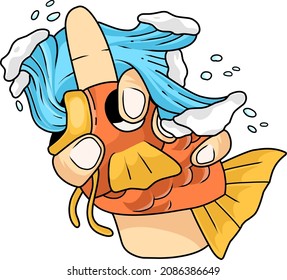 vector illustration of an exploitation of marine animals, especially fish. good for flyers, web design, community icons and so on
