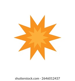 Vector illustration of a Explosion in flat style isolated in white background