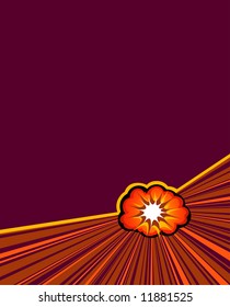 vector illustration of an explosion with plenty of copy space