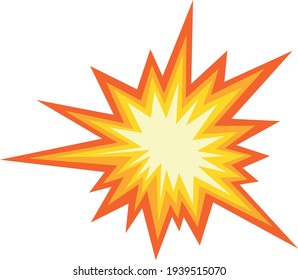 Vector illustration of explosive collision emoticon