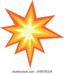 Vector illustration of explosive collision emoticon
