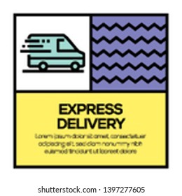 VECTOR ILLUSTRATION OF EXPRESS DELIVERY ICON CONCEPT