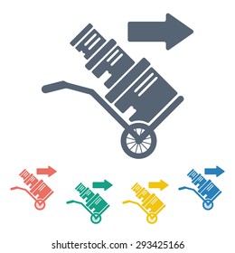 vector illustration of express service concept with shadow