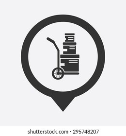 vector illustration of express service concept with shadow