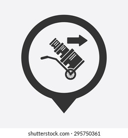 vector illustration of express service concept with shadow
