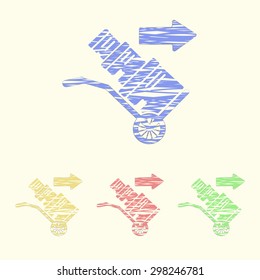 vector illustration of express service concept with shadow
