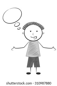 the vector illustration expressing man in puzzlement .