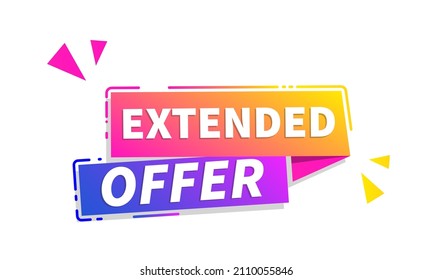 
Vector Illustration Extended Offer Colourful Label
