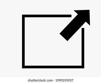 Vector illustration of external link isolated on background