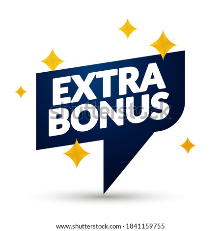 Vector Illustration Extra Bonus Sign With Stars.