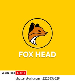 Vector illustration of extracted fox for display logo