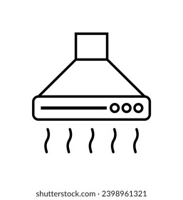 Vector illustration of extractor hood icon on white background.