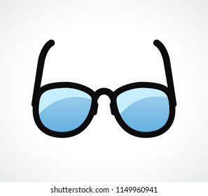 Vector illustration of eye glasses design clipart