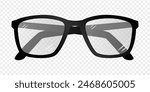 Vector illustration of eye glasses on transparent background