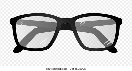 Vector illustration of eye glasses on transparent background