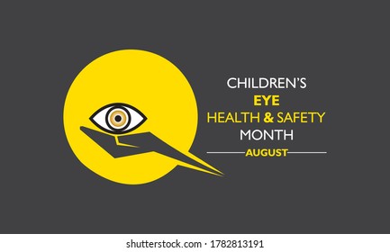 Vector Illustration of Children’s Eye Health and Safety Month observed in August

