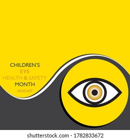 Vector Illustration of Children’s Eye Health and Safety Month observed in August
