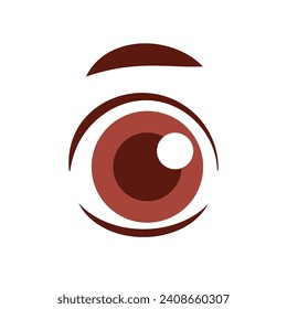 ilustración vectorial del icono ocular sobre fondo blanco.