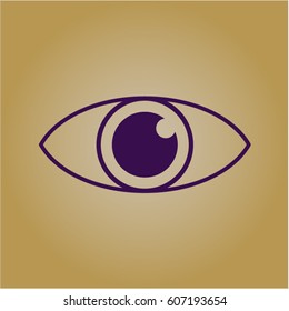 Vector Ilustración del símbolo del icono del ojo símbolo del vector de pinos planos jpg sitio web de concepto de aplicación