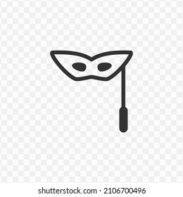 Vector illustration of eye mask icon in dark color and transparent background(png).