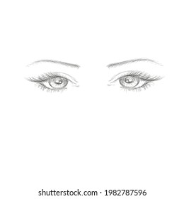 ilustración vectorial de un ojo sobre un fondo blanco. para el salón de belleza maquillador artista stylist.