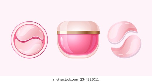 Vector illustration of eye patches packing