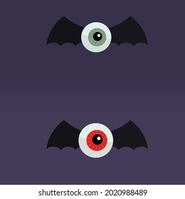 Vector illustration of an eye with wings.