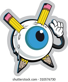 vector illustration of an eyeball