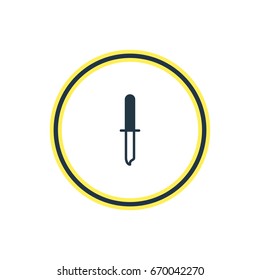 Vector Illustration Of Eyedropper Outline. Beautiful Health Element Also Can Be Used As Pipette Element.