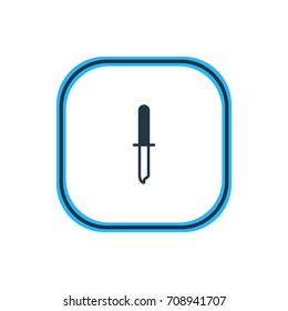 Vector Illustration Of Eyedropper Outline. Beautiful Medicine Element Also Can Be Used As Pipette Element.