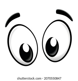 Vector illustration of eyes in cartoon style.