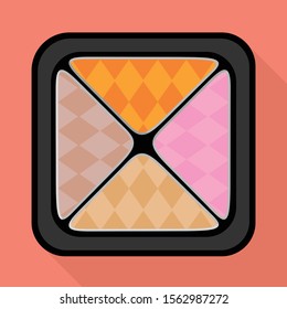 Vector illustration of eyeshadow and palette icon. Web element of eyeshadow and shadow vector icon for stock.