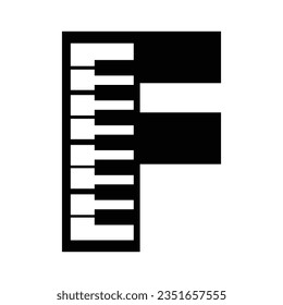 Vector Illustration of F Piano Logo