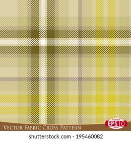 Vector illustration of fabric cross lines seamless pattern. With high detail made fabric texture.