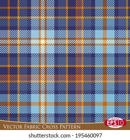 Vector illustration of fabric cross lines seamless pattern. With high detail made fabric texture.