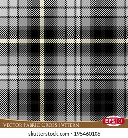 Vector illustration of fabric cross lines seamless pattern. With high detail made fabric texture.