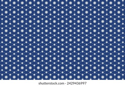 Vector illustration of fabric pattern or tiny flowers pattern on blue background,textile,wallpaper