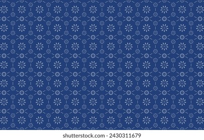 Vector illustration of fabric pattern or tiny flowers pattern on blue background,textile,wallpaper