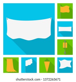 Vector illustration of fabric  and white  icon. Collection of fabric  and presentation stock vector illustration.